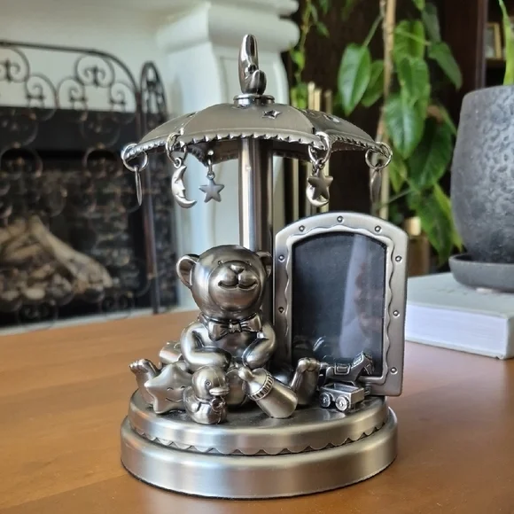 Silver Bear Carousel Photo Frame - Picture 2 of 4